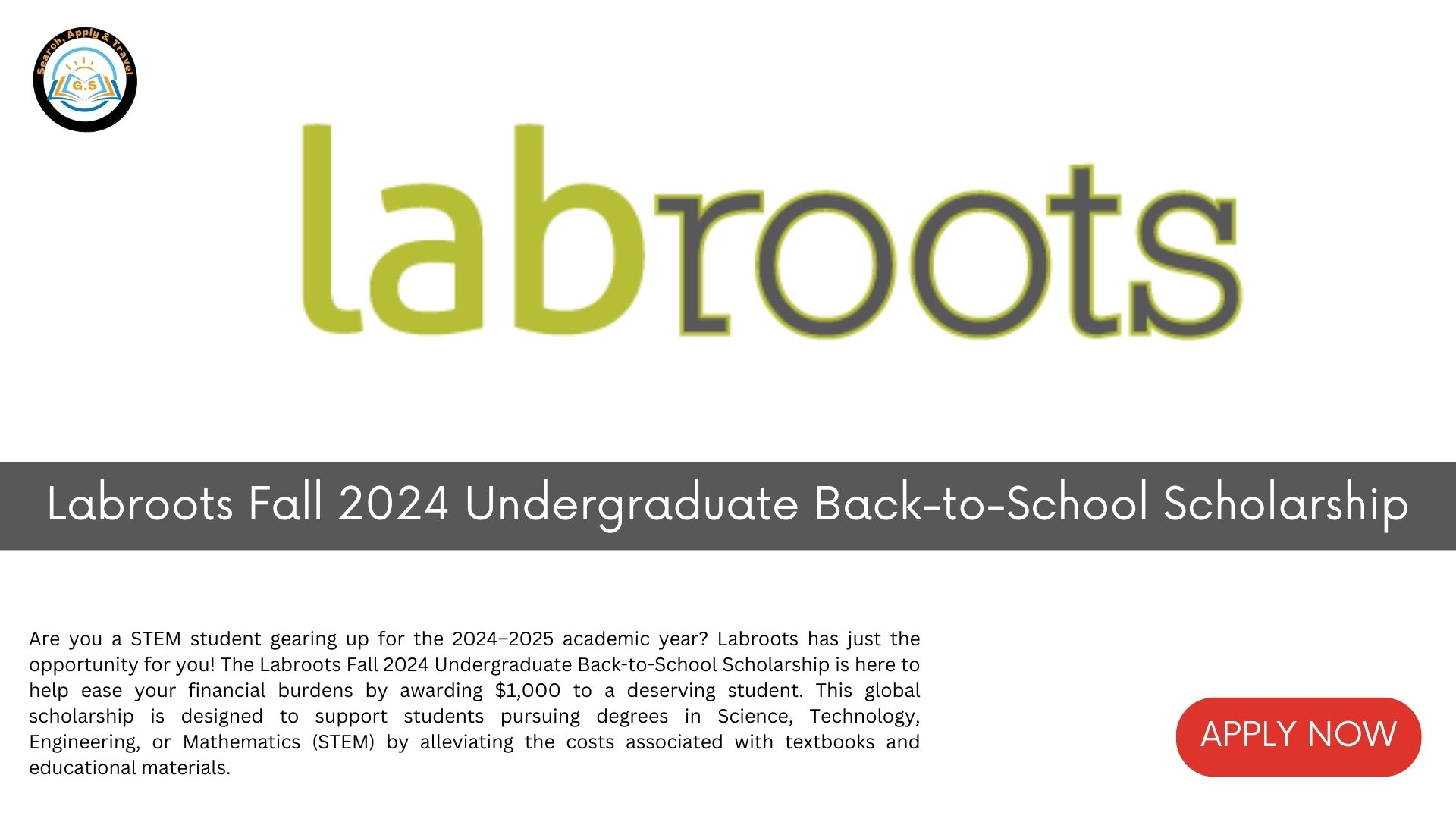 Labroots Fall 2024 Undergraduate BacktoSchool Scholarship