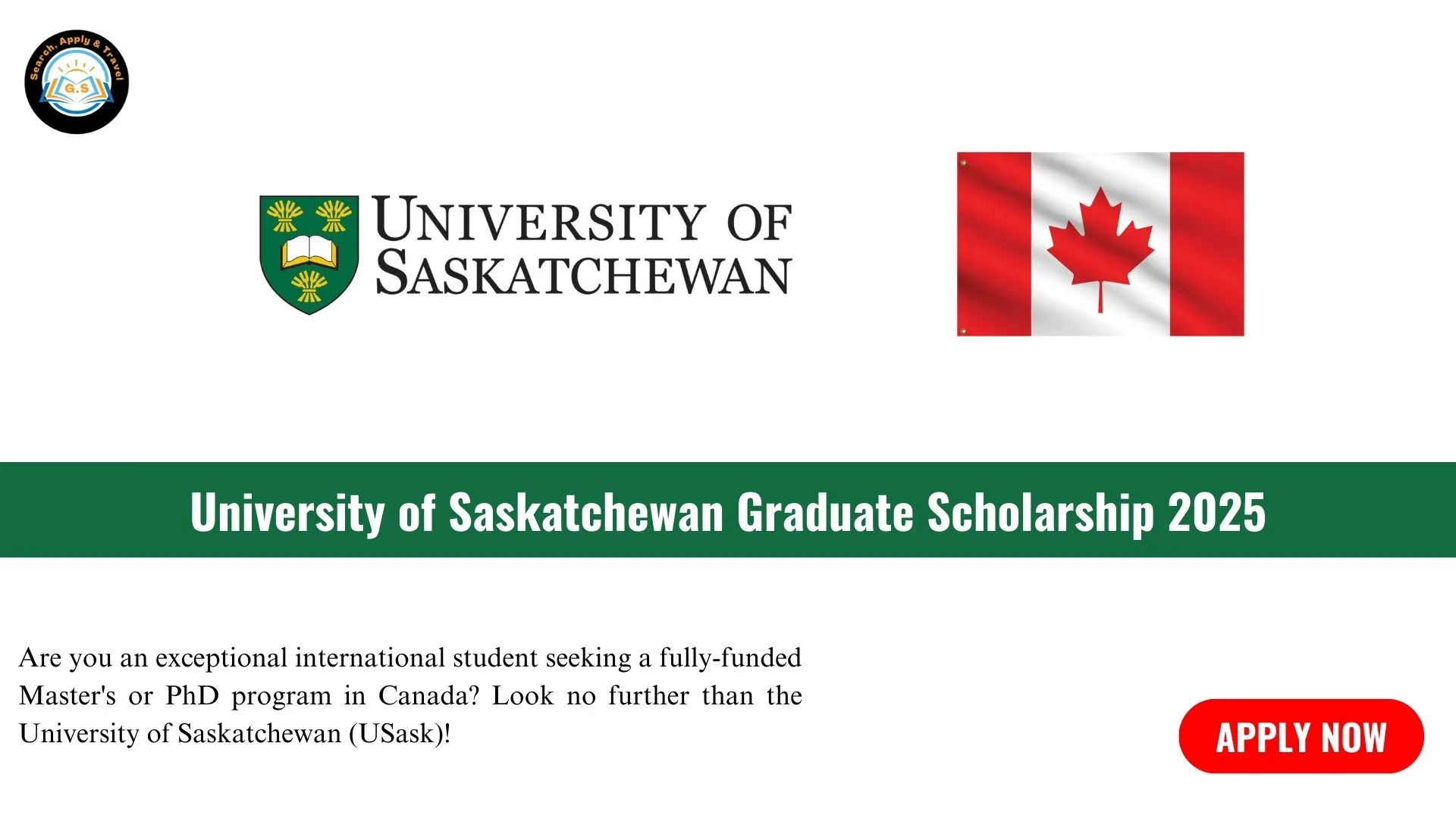 University of Saskatchewan Graduate Scholarship 2025 GrabScholarships