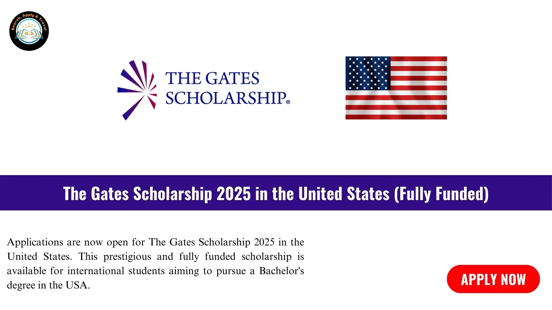 The Gates Scholarship 2025 in the United States (Fully Funded