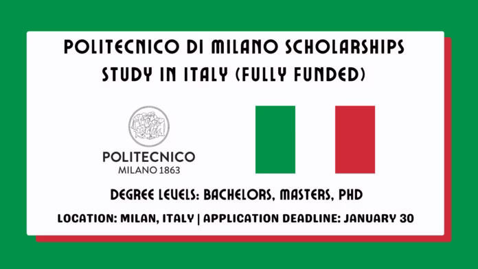 Politecnico Di Milano Scholarships