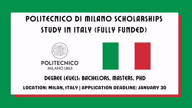 Politecnico Di Milano Scholarships
