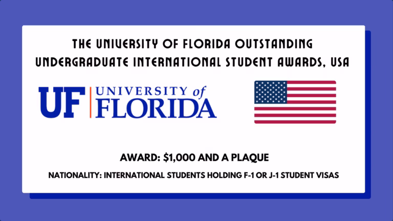 The University of Florida Outstanding Undergraduate International Student Awards, USA