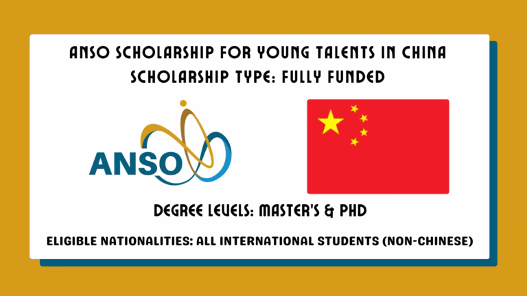 ANSO Scholarship for Young Talents in China