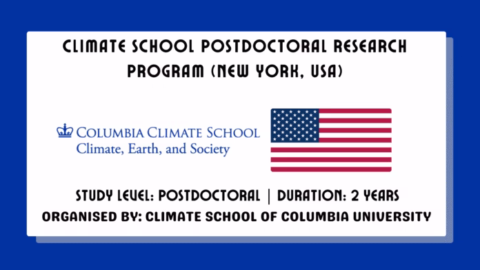 Climate School Postdoctoral Research Program