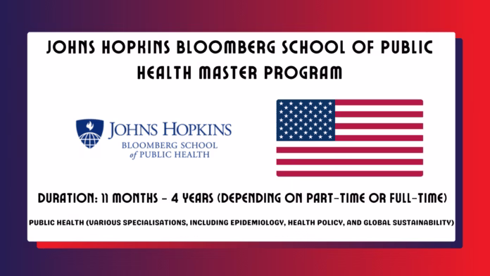 Johns Hopkins Bloomberg School of Public Health Master program Johns Hopkins Bloomberg School of Public Health Master program