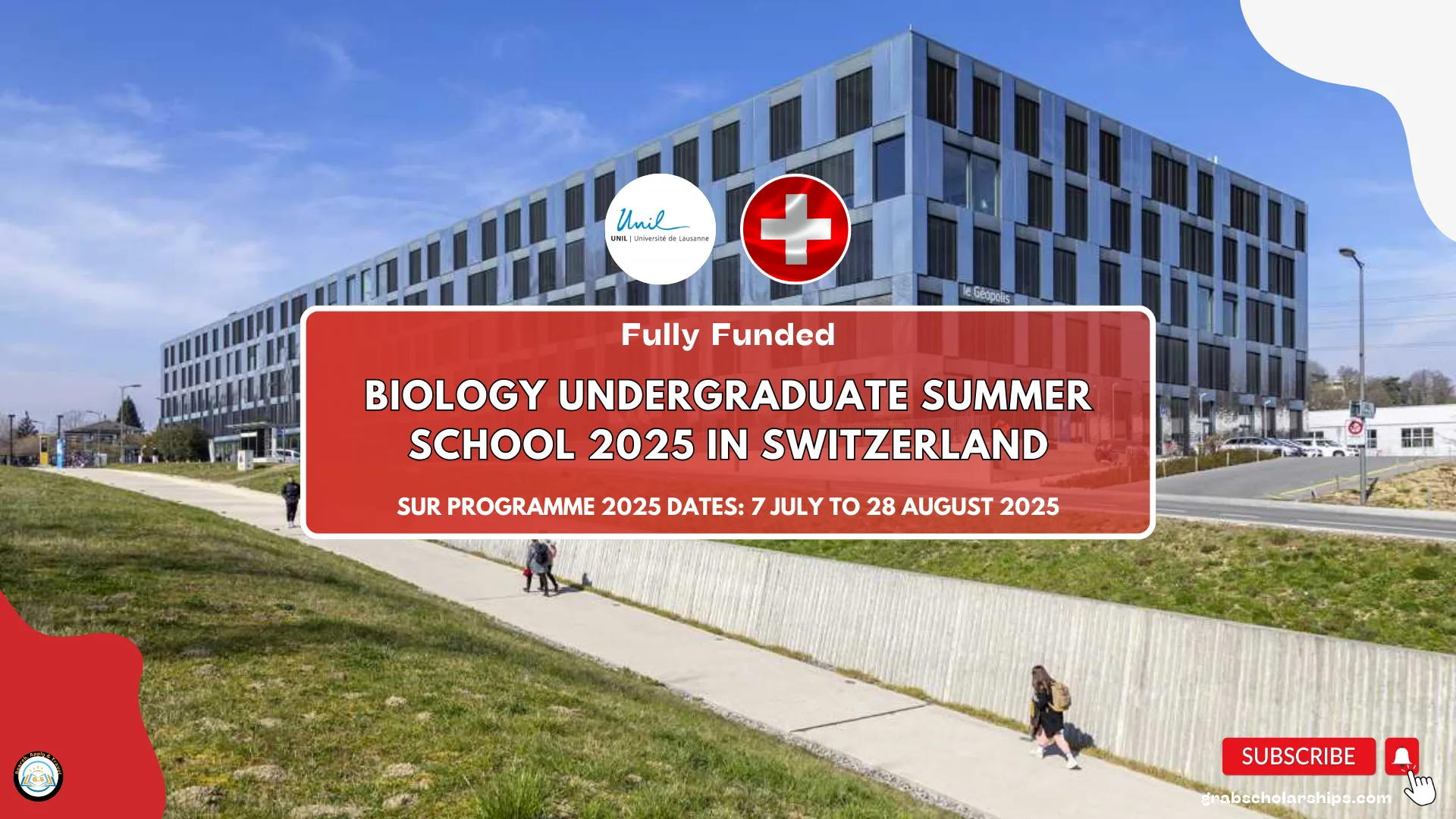 Biology Undergraduate Summer School 2025 in Switzerland Fully Funded GrabScholarships
