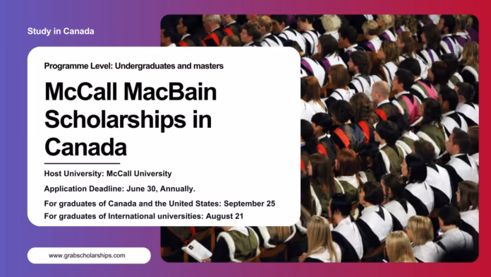 McCall MacBain Scholarships in Canada