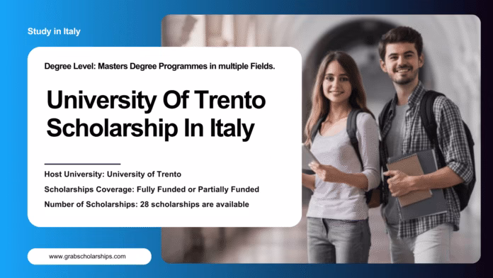 University Of Trento Scholarship In Italy