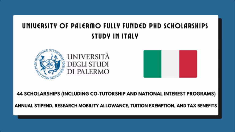 University of Palermo Fully Funded PhD Scholarships