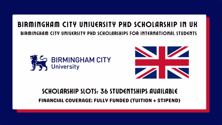 Birmingham City University PhD Scholarship