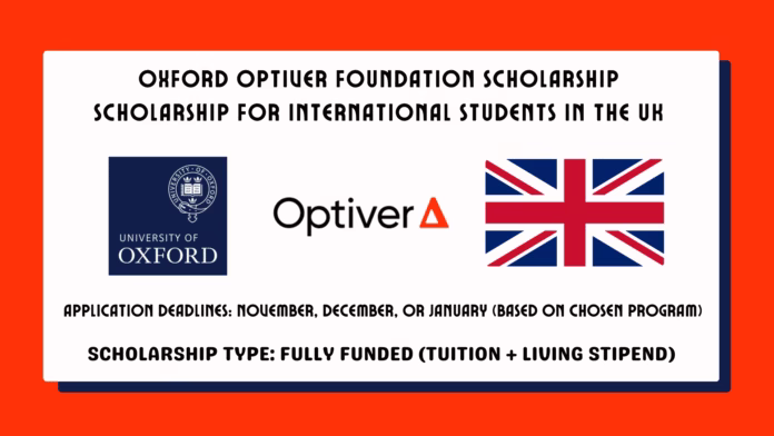 Oxford Optiver Foundation Scholarship