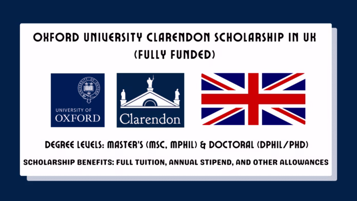 Oxford University Clarendon Scholarship