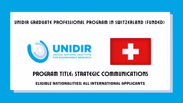 UNIDIR Graduate Professional Program UNIDIR Graduate Professional Program