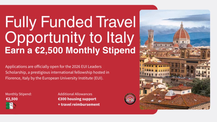 Fully Funded Travel Opportunity to Italy