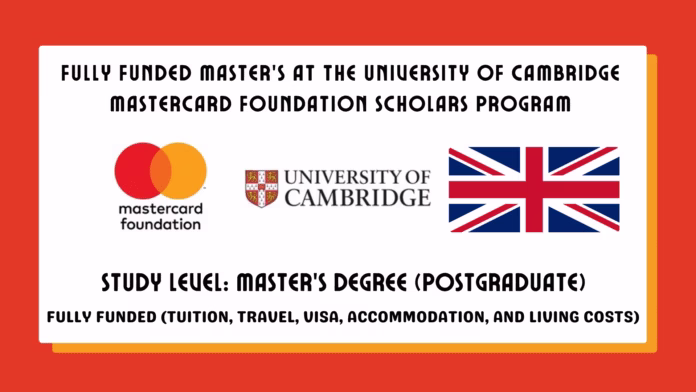 University of Cambridge Mastercard Foundation Scholars Program